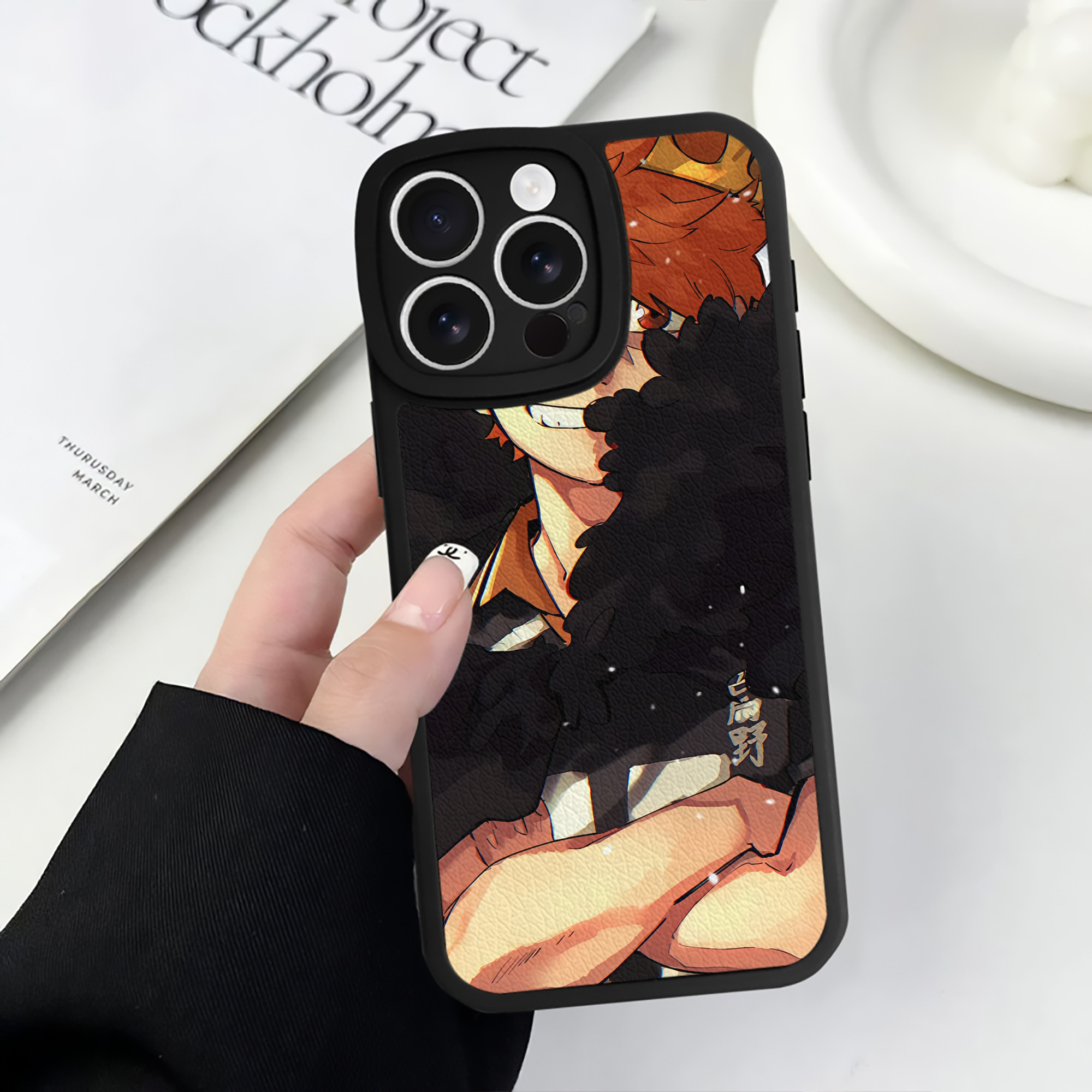 （画像用） ハイキュー!! Haikyu!! 【iPhone 16シリーズ対応】シリコンスマホケース（レザー調） 材質：シリコン